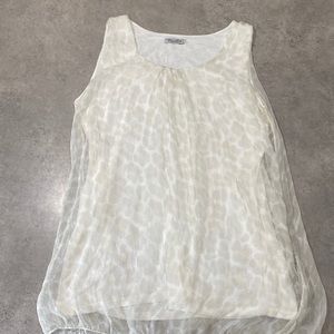 Beautiful silk tank, leopard print